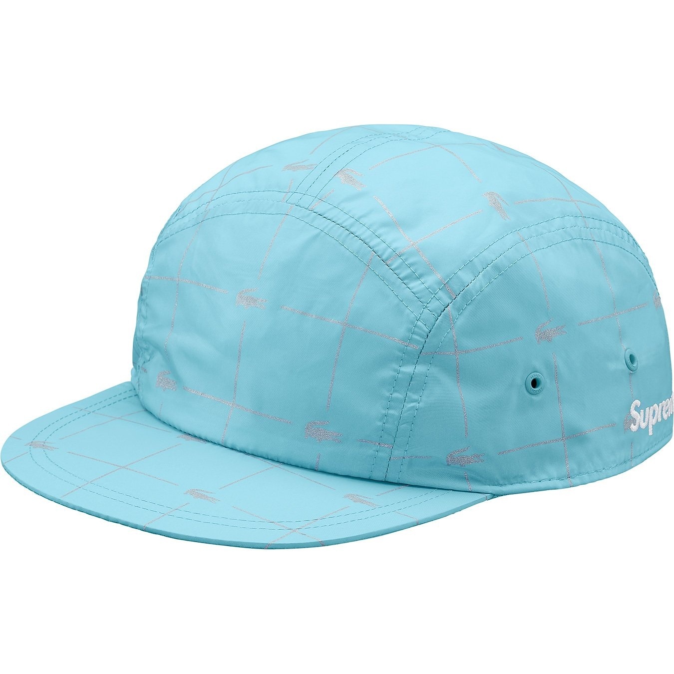 Supreme®/LACOSTE Reflective Grid Nylon Camp Cap view 16